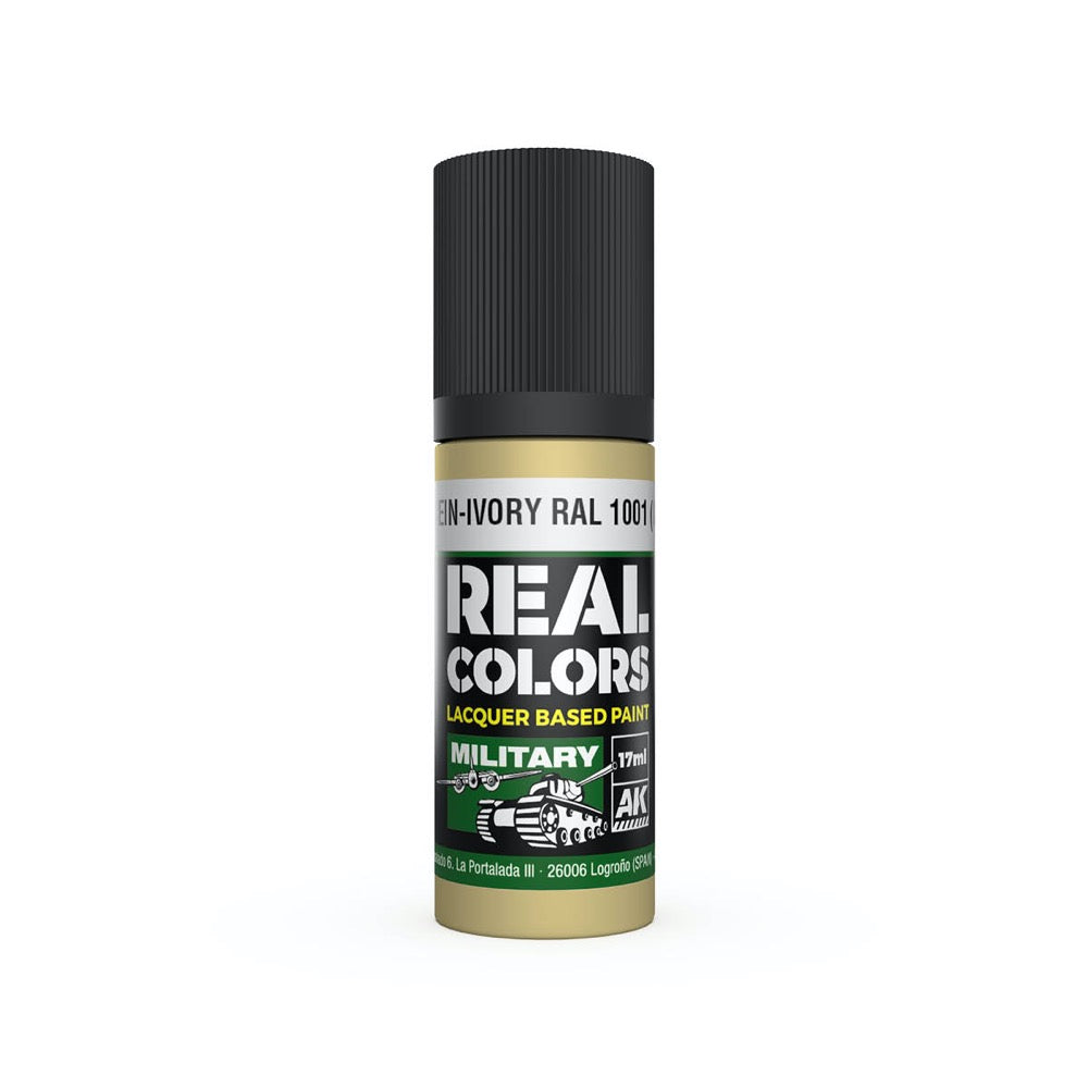 AK Interactive RC851 Real Colors Elfenbein-Ivory RAL 1001 Interior Color 17ml Lacquer Paint