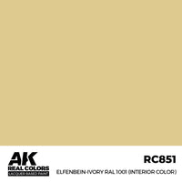 AK Interactive RC851 Real Colors Elfenbein-Ivory RAL 1001 Interior Color 17ml Lacquer Paint