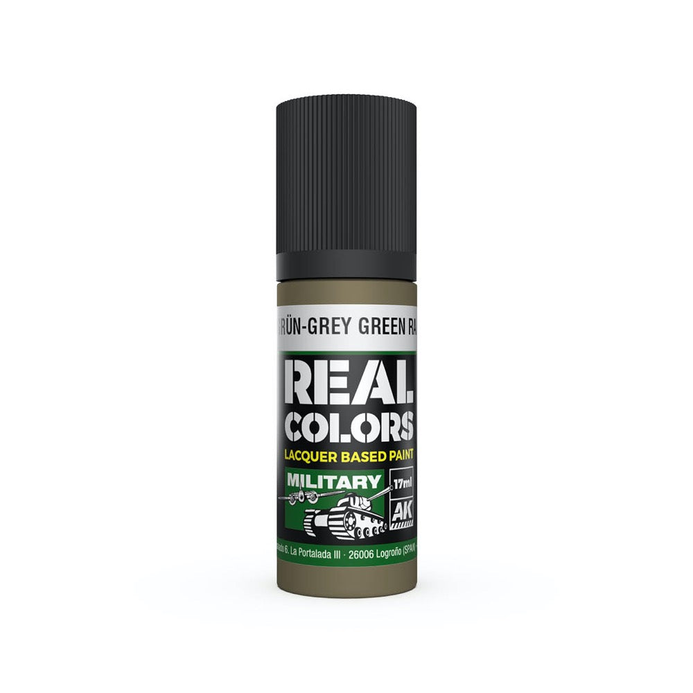 AK Interactive RC853 Real Colors Graugrun-Grey Green RAL 7008 17ml Lacquer Paint