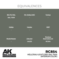 AK Interactive RC854 Real Colors Hellgrau-Light Grey RAL 7009 interior color 17ml Lacquer Paint
