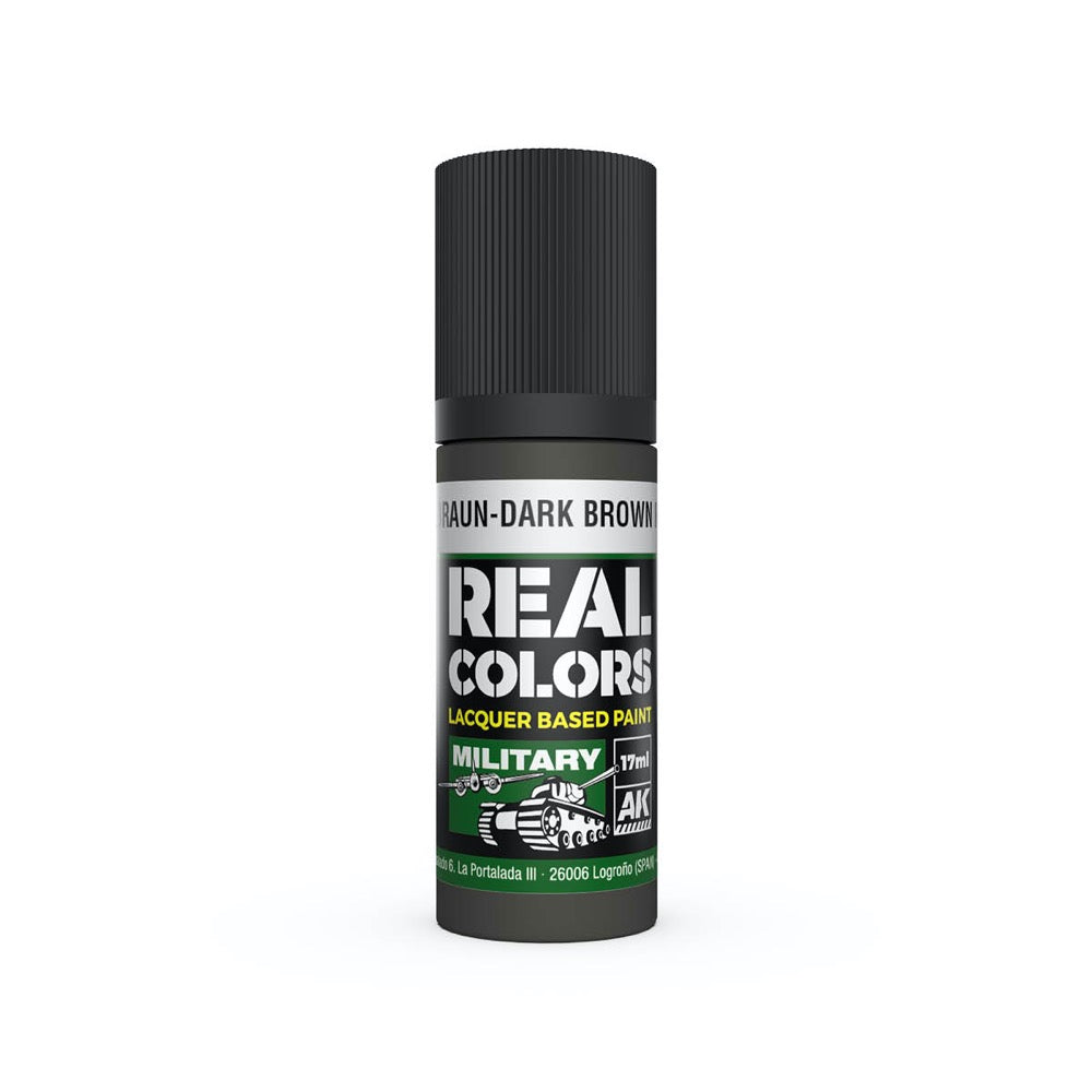 AK Interactive RC855 Real Colors Dunkelbraun-Dark Brown RAL 7017 17ml Lacquer Paint