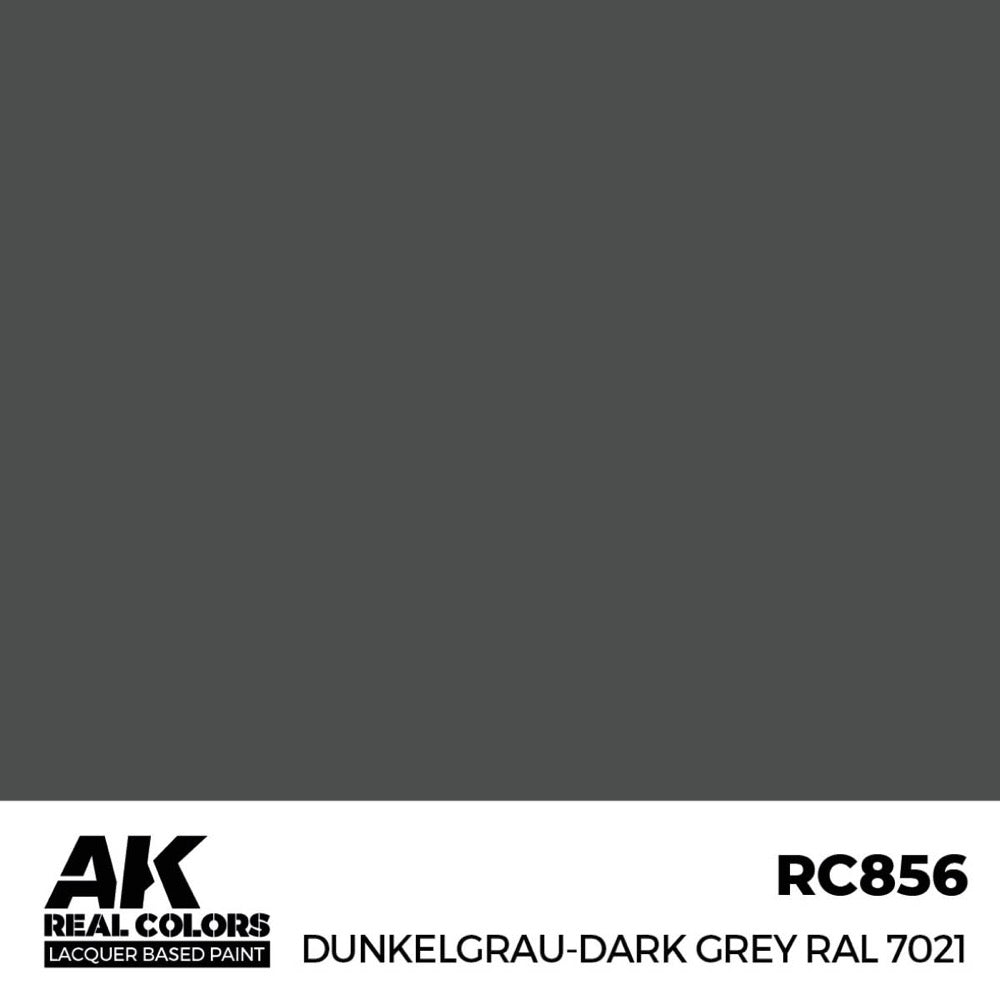 AK Interactive RC856 Real Colors Dunkelgrau-Dark Grey RAL 7021 17ml Lacquer Paint