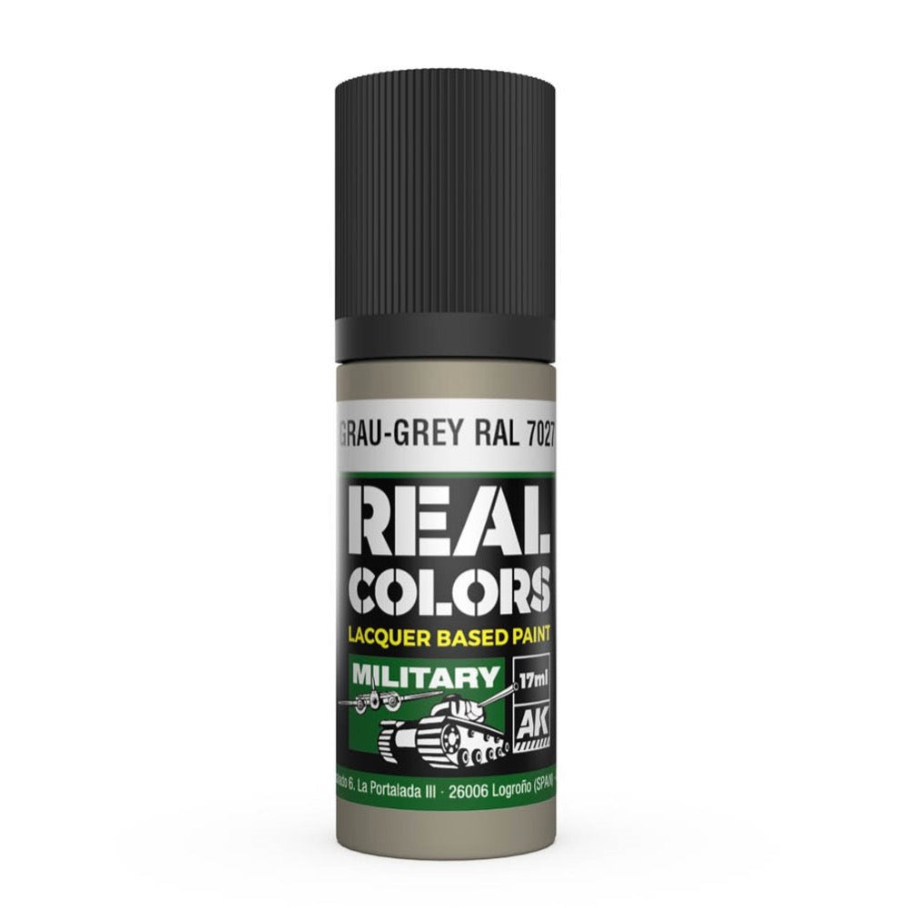 AK Interactive RC857 Real Colors Grau-Grey RAL 7027 17ml Lacquer Paint