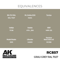 AK Interactive RC857 Real Colors Grau-Grey RAL 7027 17ml Lacquer Paint