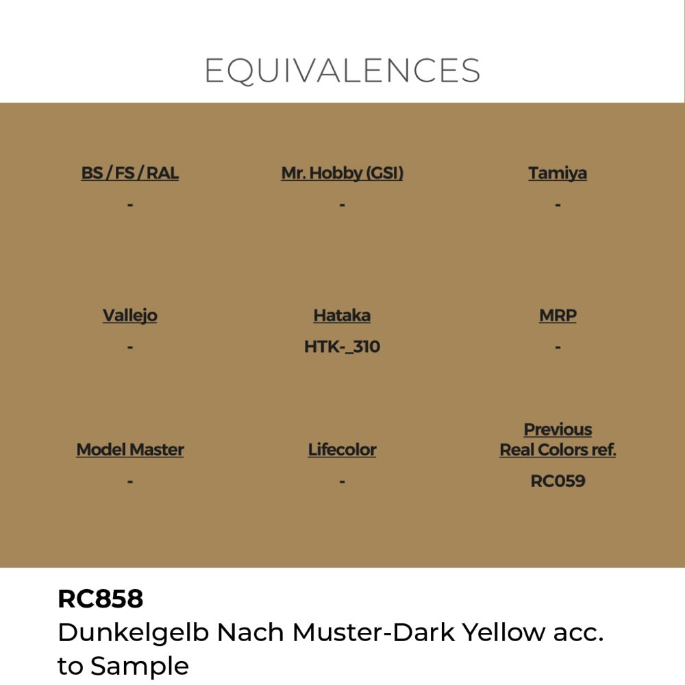 AK Interactive RC858 Real Colors Dunkelgelb Nach Muster Dark Yellow 17ml Lacquer Paint