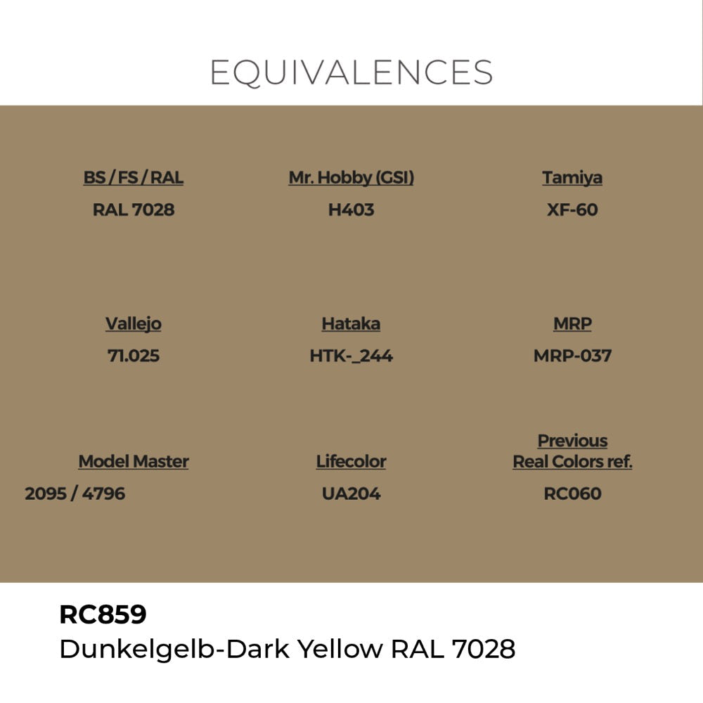 AK Interactive RC859 Real Colors Dunkelgelb-Dark Yellow RAL 7028 17ml Lacquer Paint