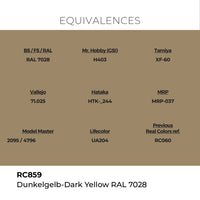 AK Interactive RC859 Real Colors Dunkelgelb-Dark Yellow RAL 7028 17ml Lacquer Paint