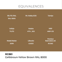 AK Interactive RC861 Real Colors Gelbbraun-Yellow Brown RAL 8000 17ml Lacquer Paint