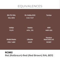 AK Interactive RC862 Real Colors Rot Rotbraun-Red Brown RAL 8012 17ml Lacquer Paint