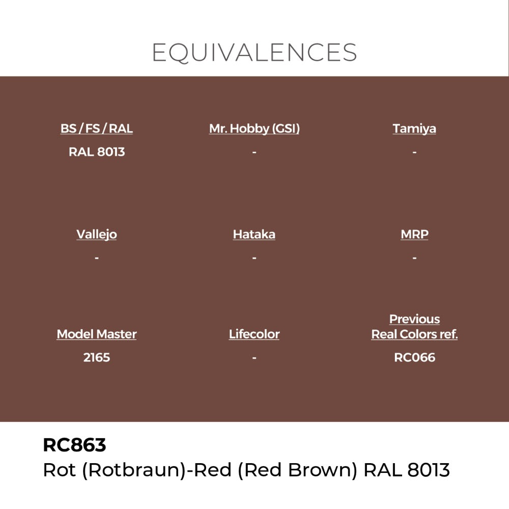 AK Interactive RC863 Real Colors Rot Rotbraun-Red Brown RAL 8013 17ml Lacquer Paint