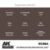 AK Interactive RC864 Real Colors Rotbraun-Red Brown RAL 8017 17ml Lacquer Paint