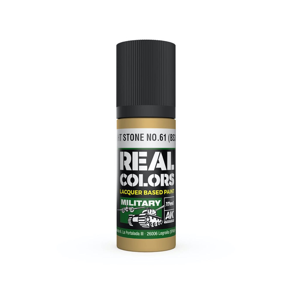 AK Interactive RC868 Real Colors Light Stone No.61 BS381 17ml Lacquer Paint