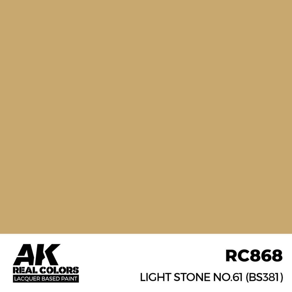 AK Interactive RC868 Real Colors Light Stone No.61 BS381 17ml Lacquer Paint