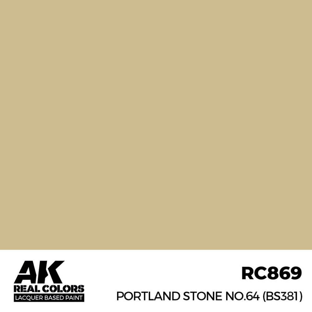 AK Interactive RC869 Real Colors Portland Stone No.64 BS381 17ml Lacquer Paint