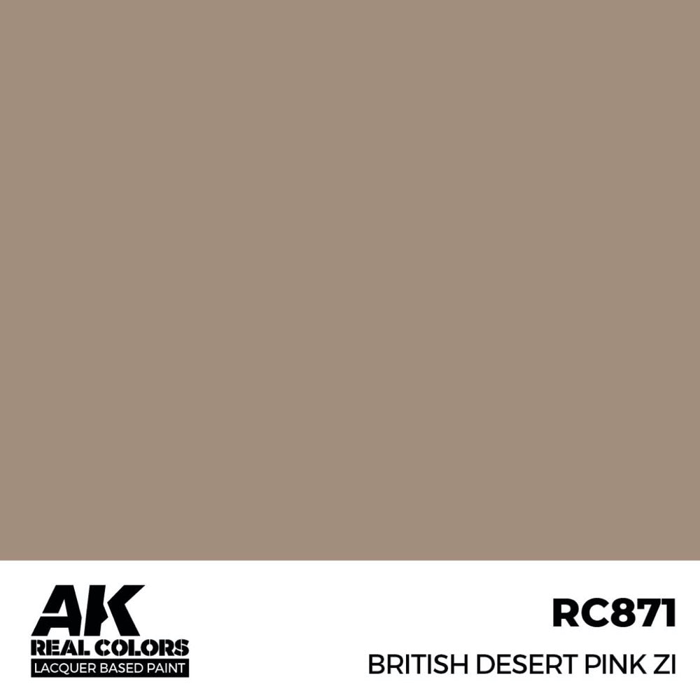 AK Interactive RC871 Real Colors Bristish Desert Pink ZI 17ml Lacquer Paint