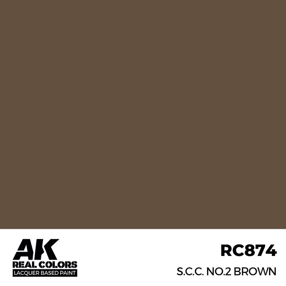 AK Interactive RC874 Real Colors S.C.C. No.2 Brown 17ml Lacquer Paint