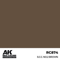 AK Interactive RC874 Real Colors S.C.C. No.2 Brown 17ml Lacquer Paint