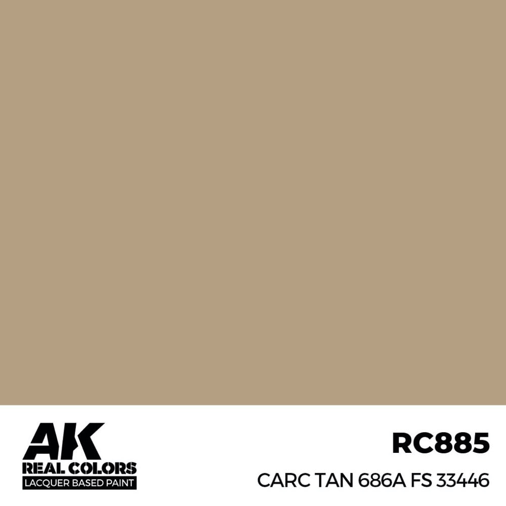 AK Interactive RC885 Real Colors CARC Tan 686A FS 33446 17ml Lacquer Paint