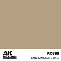 AK Interactive RC885 Real Colors CARC Tan 686A FS 33446 17ml Lacquer Paint