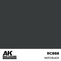 AK Interactive RC888 Real Colors NATO Black 17ml Lacquer Paint