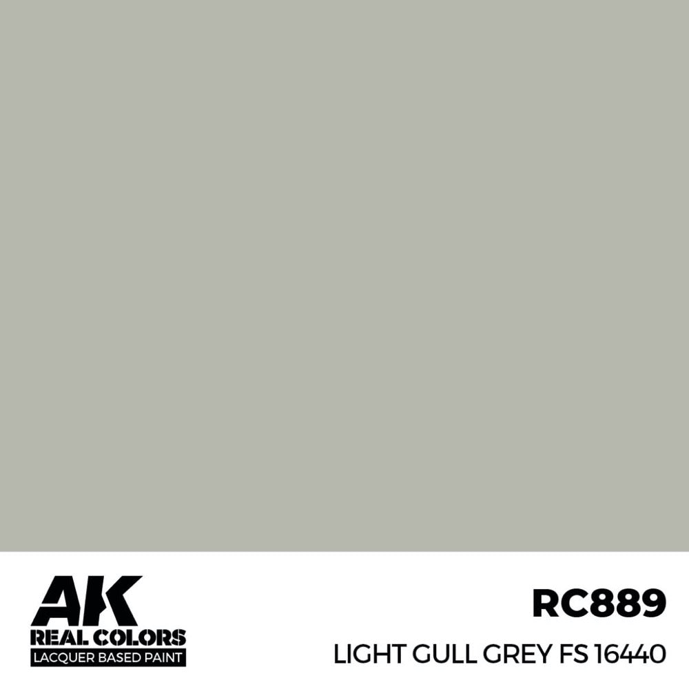 AK Interactive RC889 Real Colors Light Gull Grey FS 16440 17ml Lacquer Paint