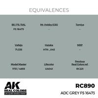 AK Interactive RC890 Real Colors ADC Grey FS 16473 17ml Lacquer Paint