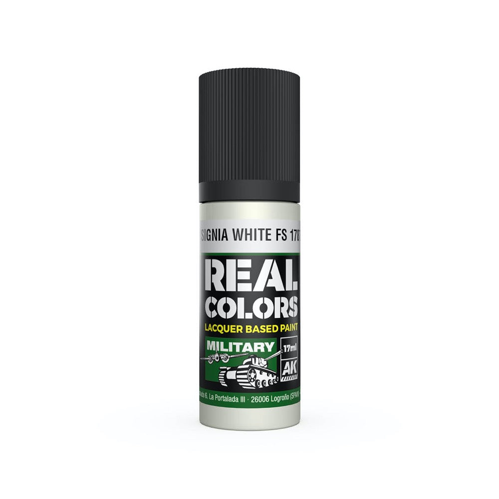 AK Interactive RC891 Real Colors Insignia White FS 17875 17ml Lacquer Paint