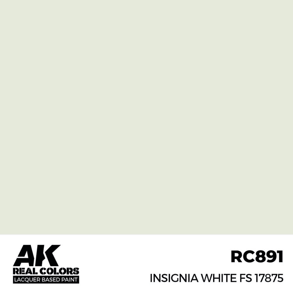 AK Interactive RC891 Real Colors Insignia White FS 17875 17ml Lacquer Paint