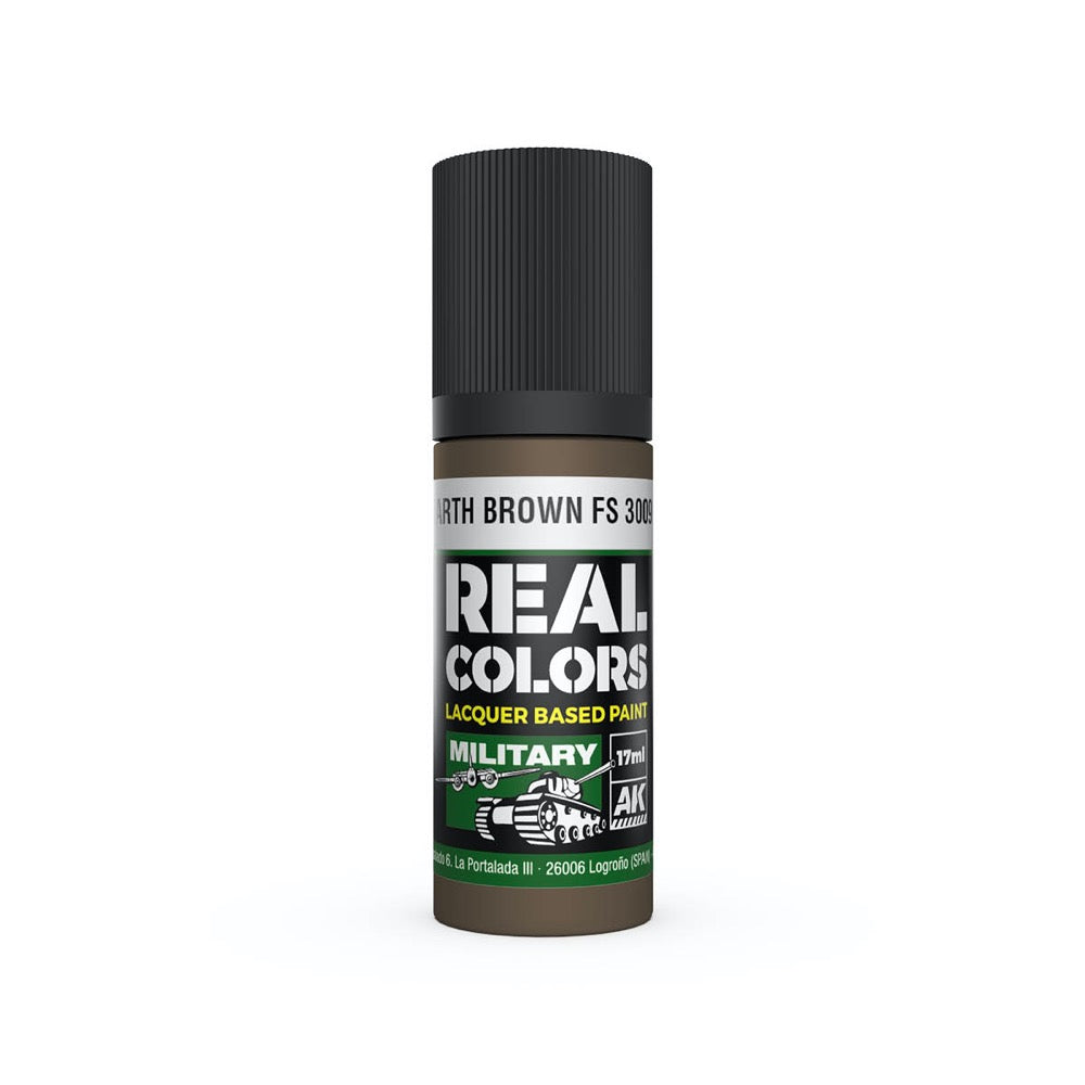AK Interactive RC892 Real Colors Earth Brown FS 30099 17ml Lacquer Paint