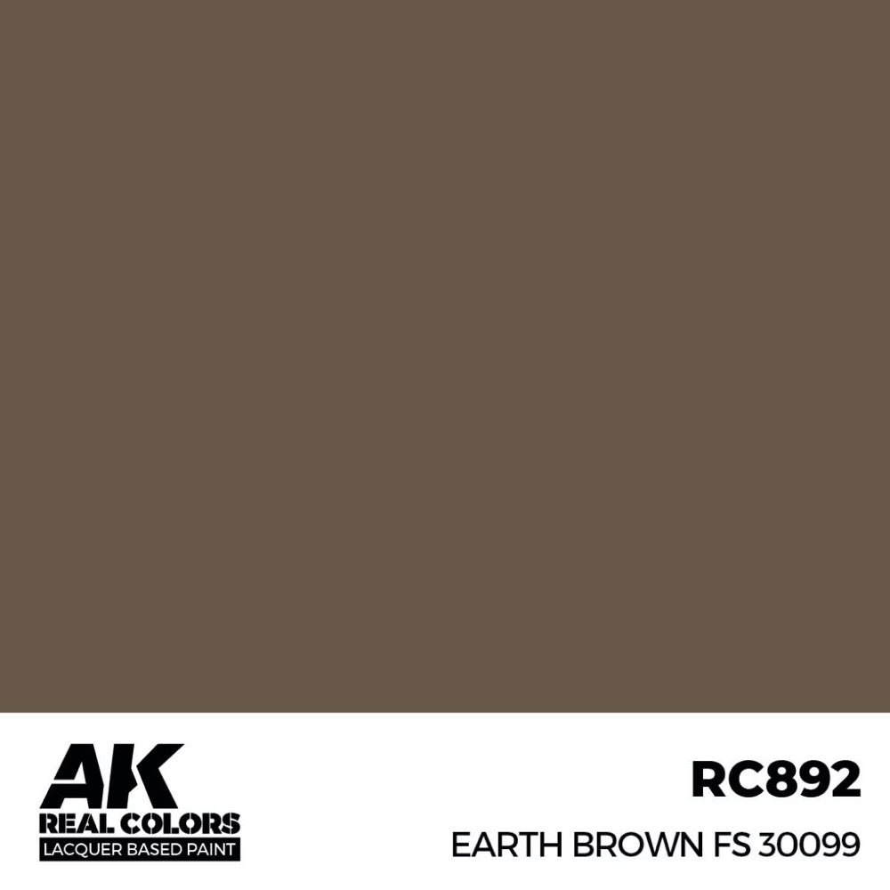 AK Interactive RC892 Real Colors Earth Brown FS 30099 17ml Lacquer Paint