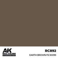 AK Interactive RC892 Real Colors Earth Brown FS 30099 17ml Lacquer Paint