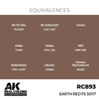 AK Interactive RC893 Real Colors Earth Red FS 30117 17ml Lacquer Paint