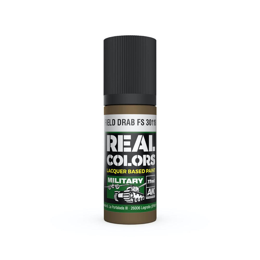 AK Interactive RC894 Real Colors Field Drab FS 30118 17ml Lacquer Paint