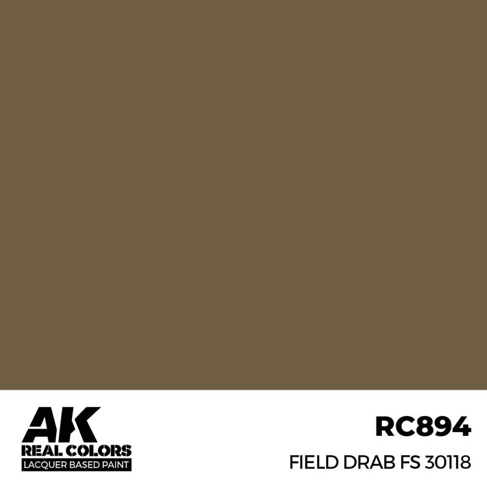 AK Interactive RC894 Real Colors Field Drab FS 30118 17ml Lacquer Paint