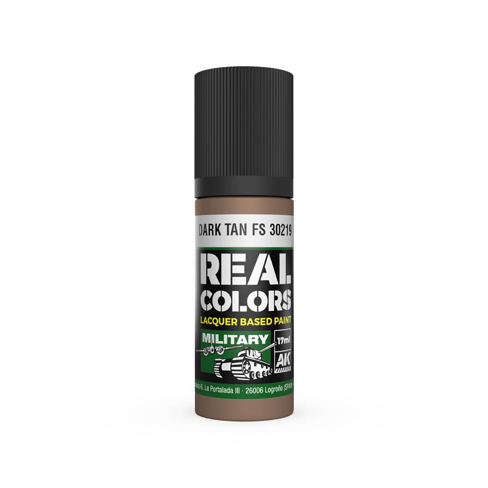 AK Interactive RC895 Real Colors Dark Tan FS 30219 17ml Lacquer Paint