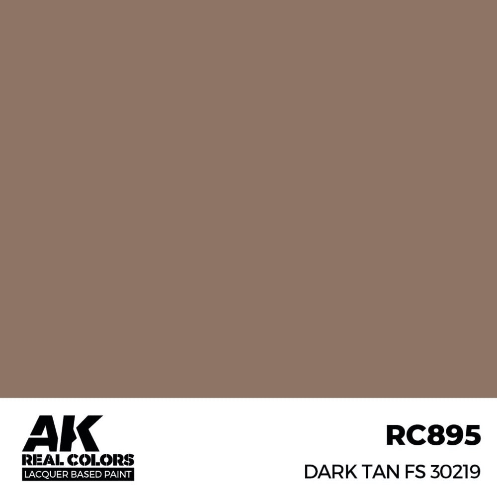 AK Interactive RC895 Real Colors Dark Tan FS 30219 17ml Lacquer Paint