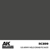AK Interactive RC899 Real Colors US Army Helo Drab FS 34031 17ml Lacquer Paint