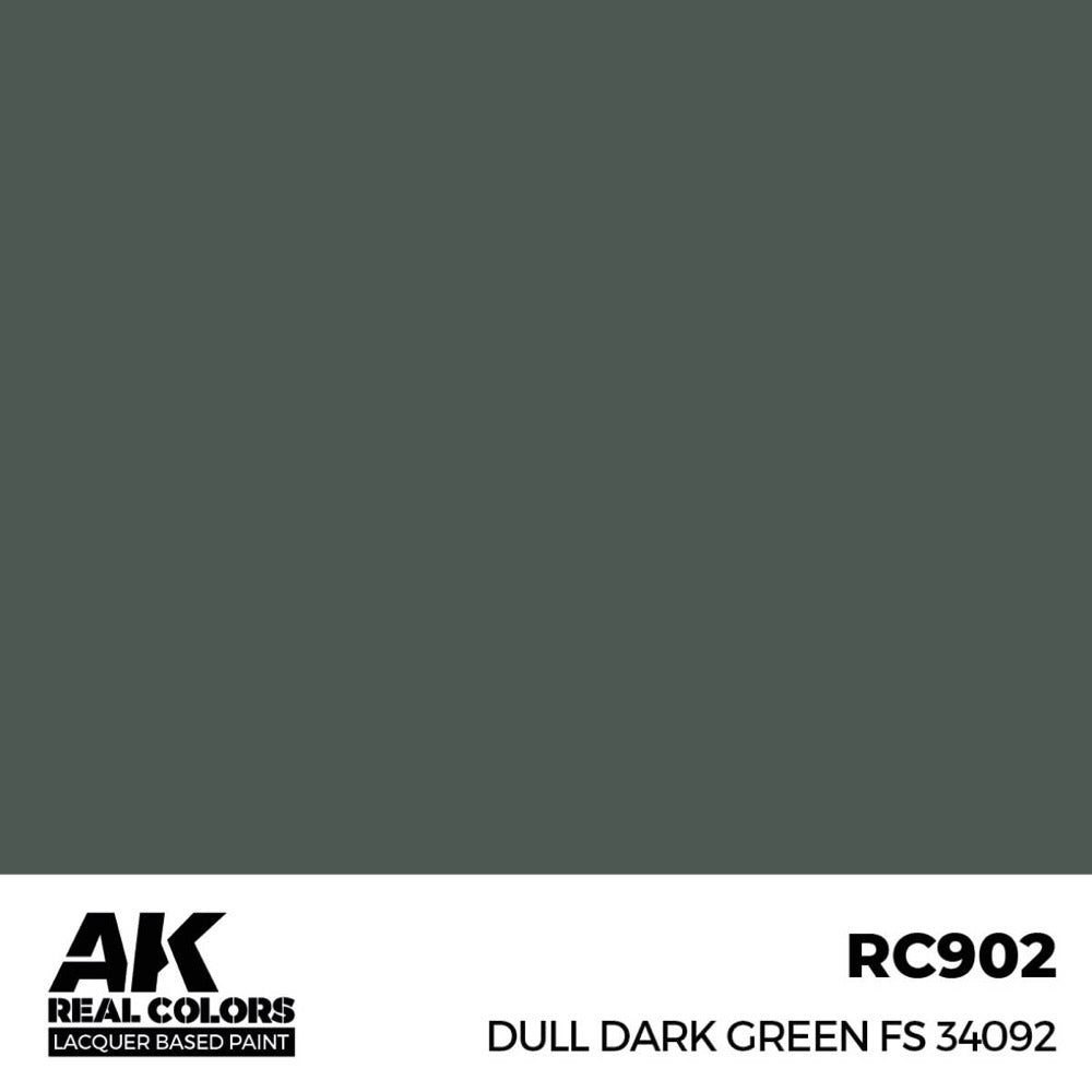 AK Interactive RC902 Real Colors Dull Dark Green FS 34092 17ml Lacquer Paint
