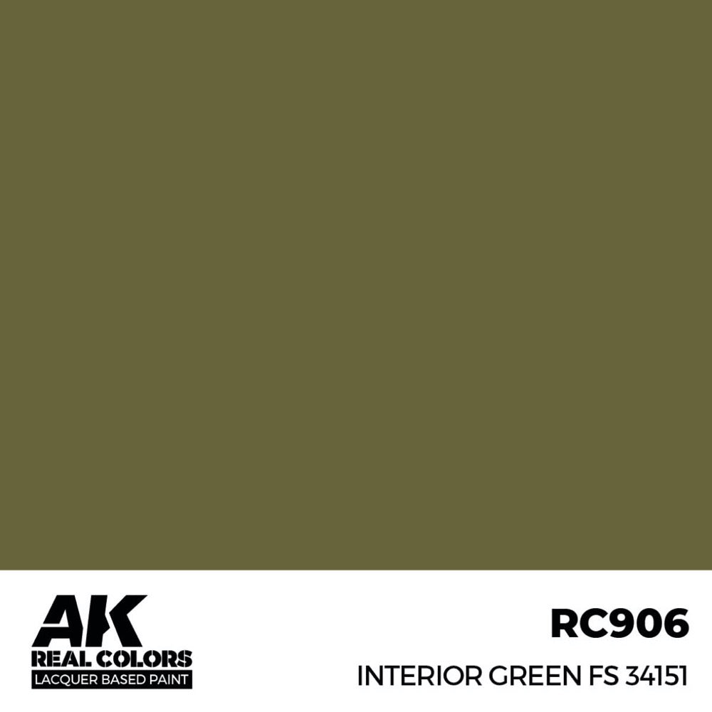 AK Interactive RC906 Real Colors Interior Green FS 34151 17ml Lacquer Paint