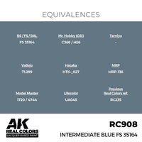 AK Interactive RC908 Real Colors Intermediate Blue FS 35164 17ml Lacquer Paint