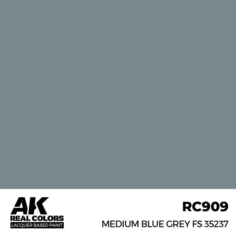 AK Interactive RC909 Real Colors Medium Blue Grey FS 35237 17ml Lacquer Paint