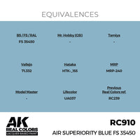 AK Interactive RC910 Real Colors Air Superiority Blue FS 35450 17ml Lacquer Paint