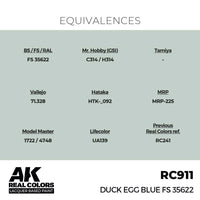 AK Interactive RC911 Real Colors Duck Egg Blue FS 35622 17ml Lacquer Paint