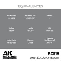 AK Interactive RC916 Real Colors Dark Gull Grey FS 36231 17ml Lacquer Paint