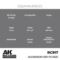 AK Interactive RC917 Real Colors Aggressor Grey FS 36251 17ml Lacquer Paint