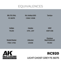 AK Interactive RC920 Real Colors Light Ghost Grey FS 36375 17ml Lacquer Paint