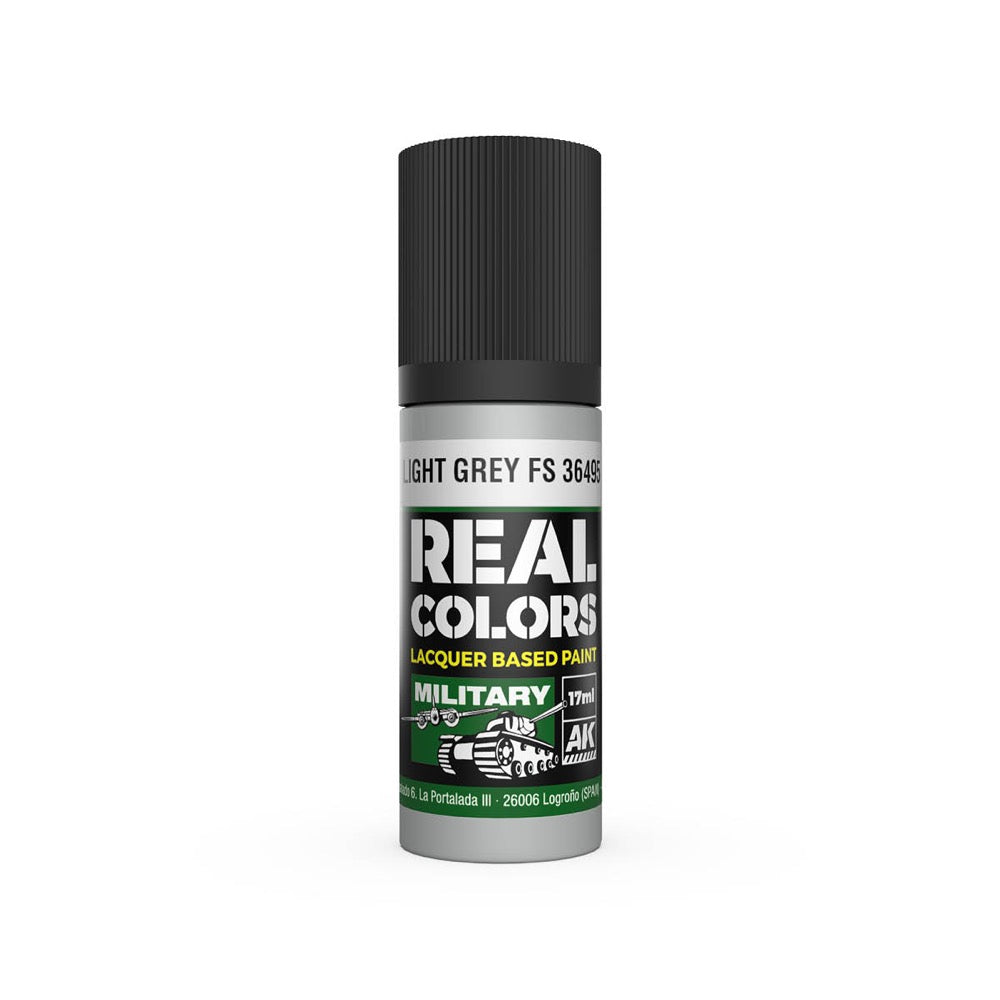 AK Interactive RC921 Real Colors Light Grey FS 36495 17ml Lacquer Paint