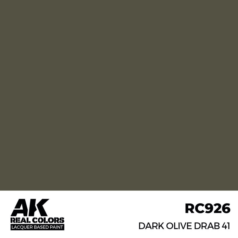 AK Interactive RC926 Real Colors Dark Olive Drab 41 17ml Lacquer Paint