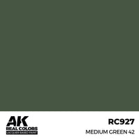 AK Interactive RC927 Real Colors Medium Green 42 17ml Lacquer Paint