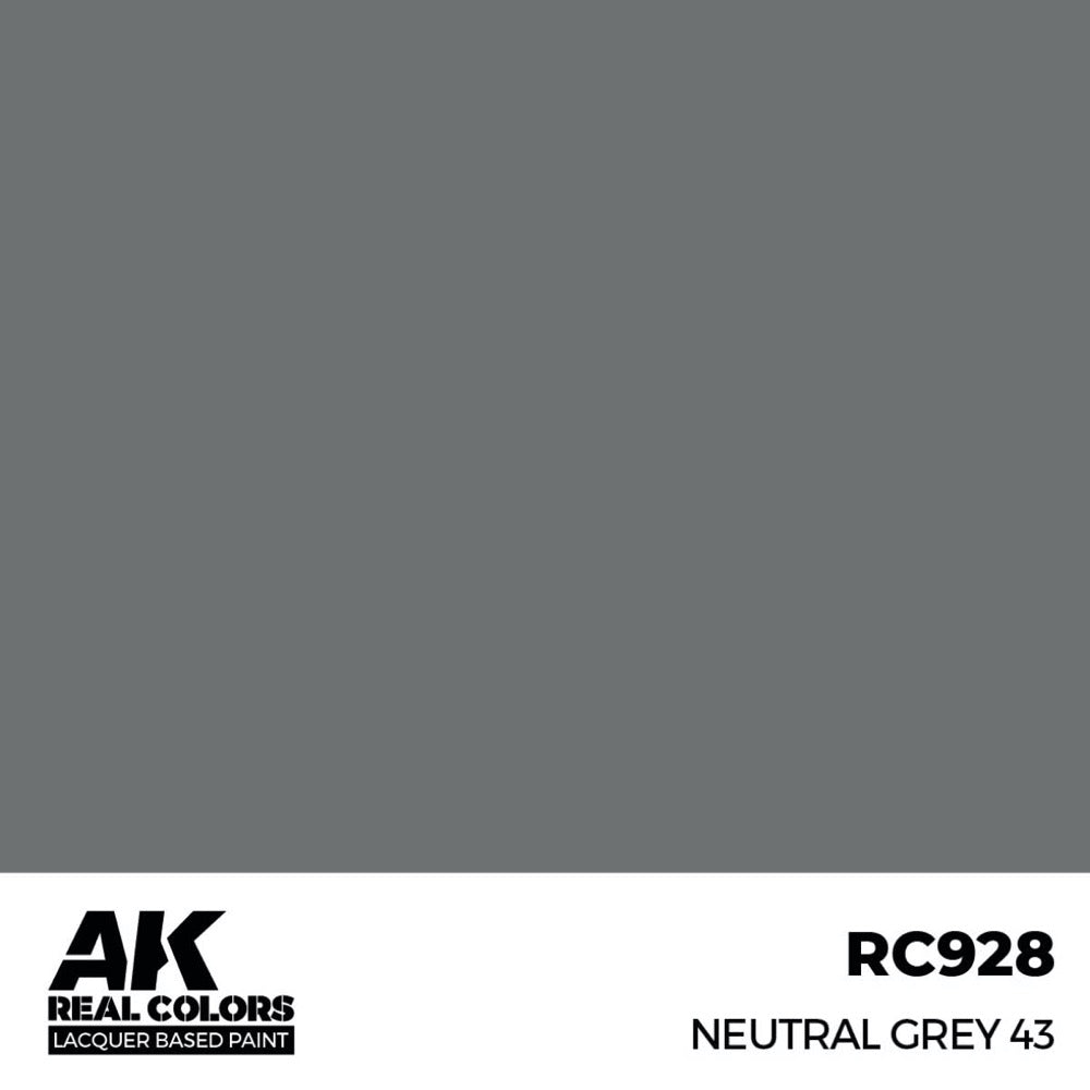 AK Interactive RC928 Real Colors Neutral Grey 43 17ml Lacquer Paint